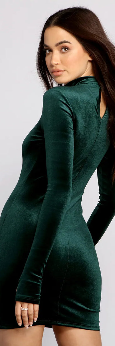 Luxe Stunner Velvet Mini Dress