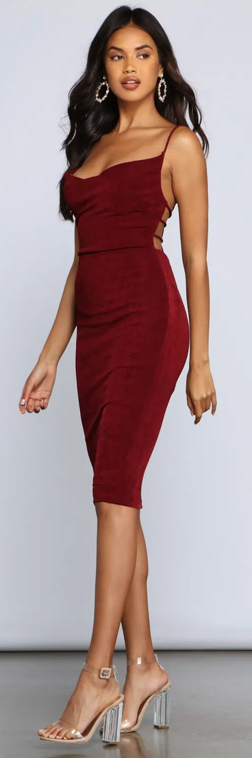 Stylish And Chic Slinky Knit Midi Dress