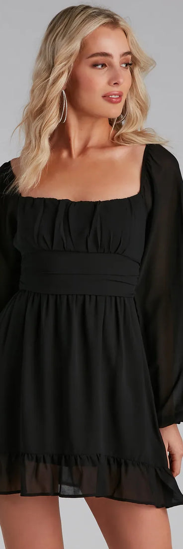 Go With The Flow Chiffon Skater Dress