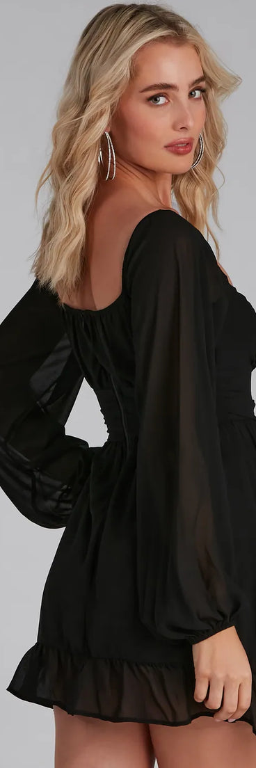 Go With The Flow Chiffon Skater Dress