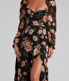 Swept Away Floral Chiffon Maxi Dress