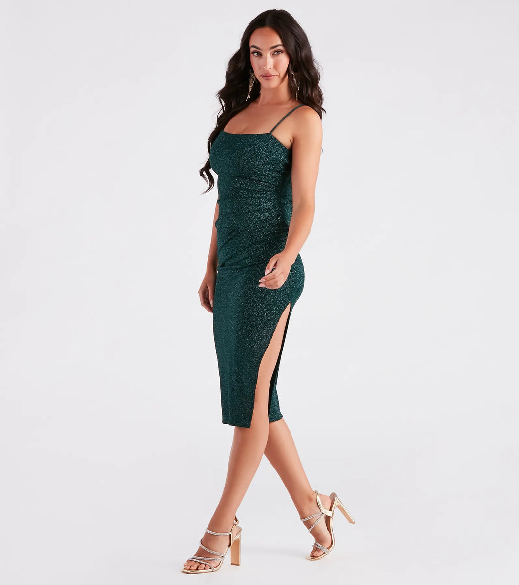Glitzy Gorgeous Glitter Knit Midi Dress | Windsor Glitzy Gorgeous Glitter Knit Midi Dress | Windsor