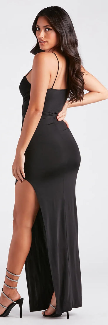 Touch Of Sexy Slim-Fit High Slit Maxi Dress