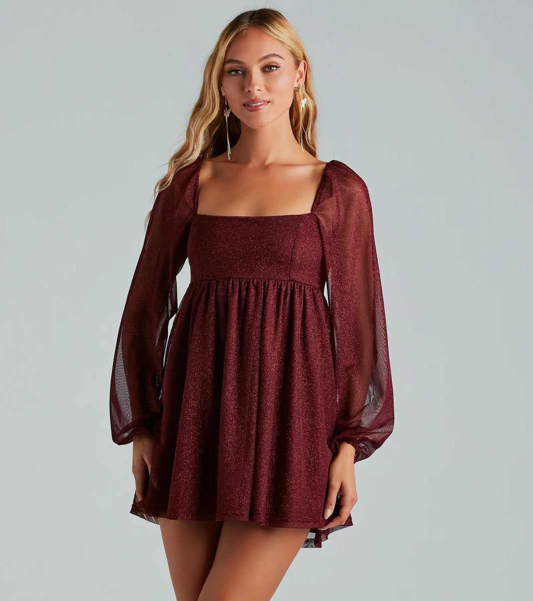 Countless Shine Glitter Skater Dress | Windsor