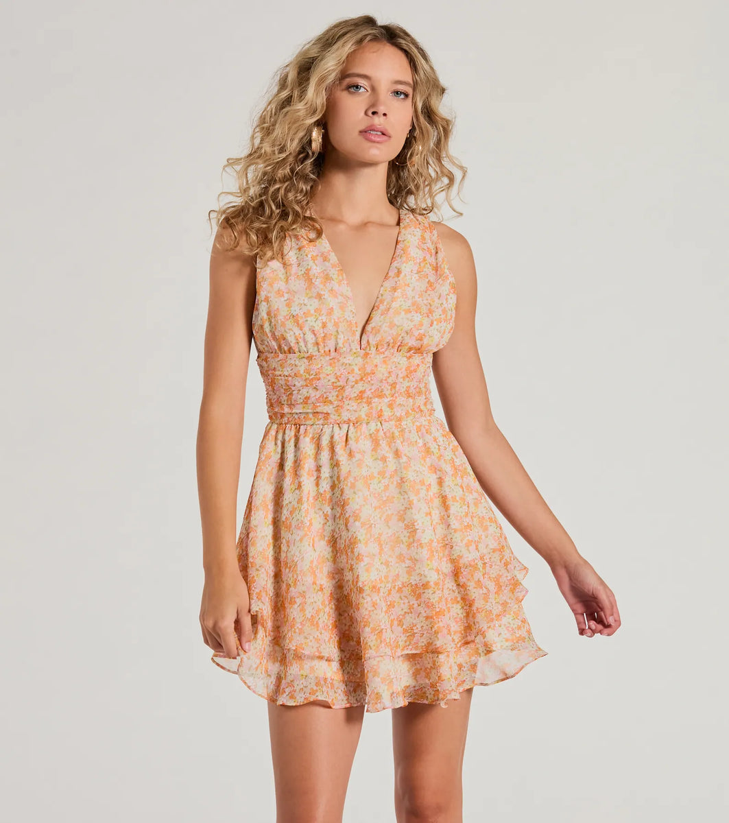 tiered skirt skater dress Black Textured Tiered Skater Dress