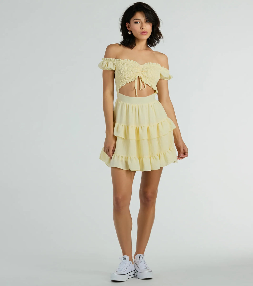Offshoulder skater Dress main image 0