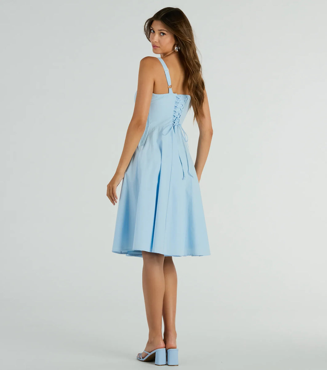 Herlipto Lace Trimmed Bella Midi Dress ロングワンピース