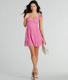Swing Into The Season Tie-Back Eyelet Skater Dress