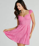 Swing Into The Season Tie-Back Eyelet Skater Dress