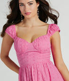 Swing Into The Season Tie-Back Eyelet Skater Dress