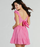 Swing Into The Season Tie-Back Eyelet Skater Dress