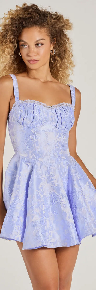The Sweet Romance Lace Trim Corset Skater Dress is a mini dress that will make a statement with its short hemline and on-trend details to have you ready for any event!