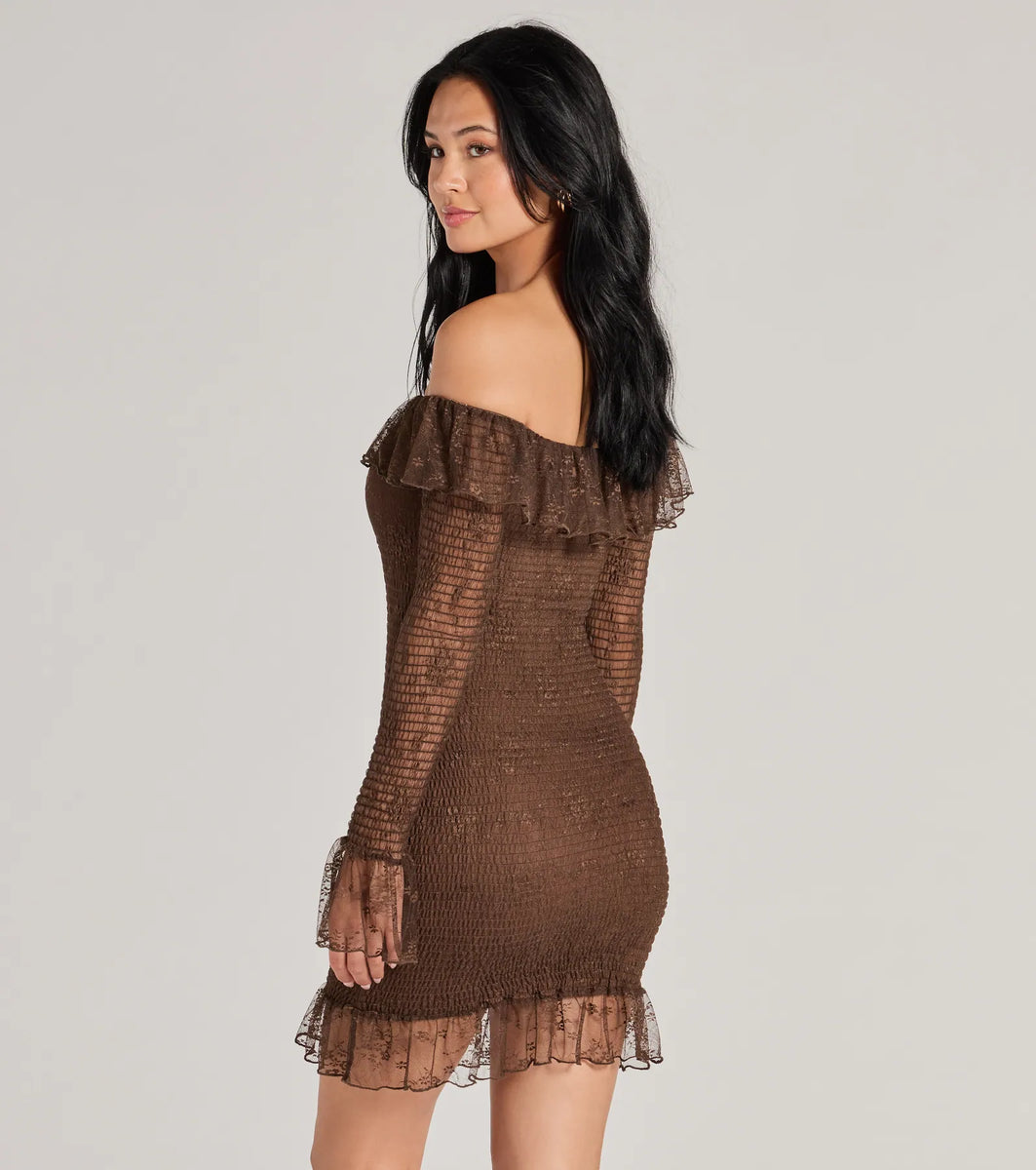 Dreamy Darling Off-The-Shoulder Bodycon Mini Dress | Windsor