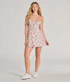 The Marvelous Blooms Lace-Up Corset Floral Skater Dress is a mini dress that will make a statement with its short hemline and on-trend details to have you ready for any event!