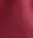 The Glistening Beauty Glitter Satin Mini Dress is a burgundy holiday dress with a festive style, crafted from luxe fabrics and with unique design accents, a perfect pick as your holiday party dress.