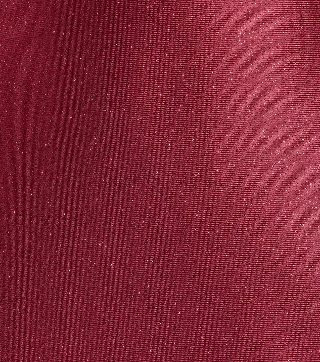 The Glistening Beauty Glitter Satin Mini Dress is a burgundy holiday dress with a festive style, crafted from luxe fabrics and with unique design accents, a perfect pick as your holiday party dress.