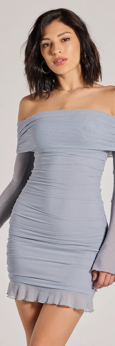 The Forever Yours Off-The-Shoulder Bodycon Mini Dress is a mini dress that will make a statement with its short hemline and on-trend details to have you ready for any event!