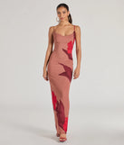 The Gorgeous Aura Floral Mesh Maxi Dress is a taupe dress, an essential holiday or NYE dress that pairs chic style with versatility making it perfect for cocktail events, New Year's Eve parties, or as a winter wedding guest look.