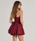 The Adorably Flirty Lace Trim Drop Waist Skater Dress is a mini dress in wine, perfect for an above-the-knee holiday party dress or a stylish NYE look, with a short hemline designed to make a winter statement.