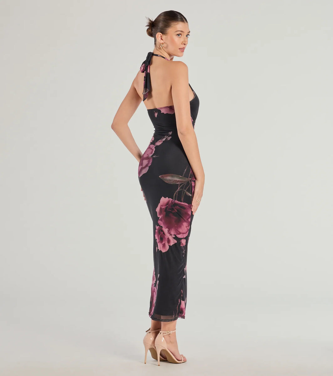 Radiant Blooms Floral Halter Maxi Dress | Windsor Radiant Blooms Floral Halter Maxi Dress | Windsor