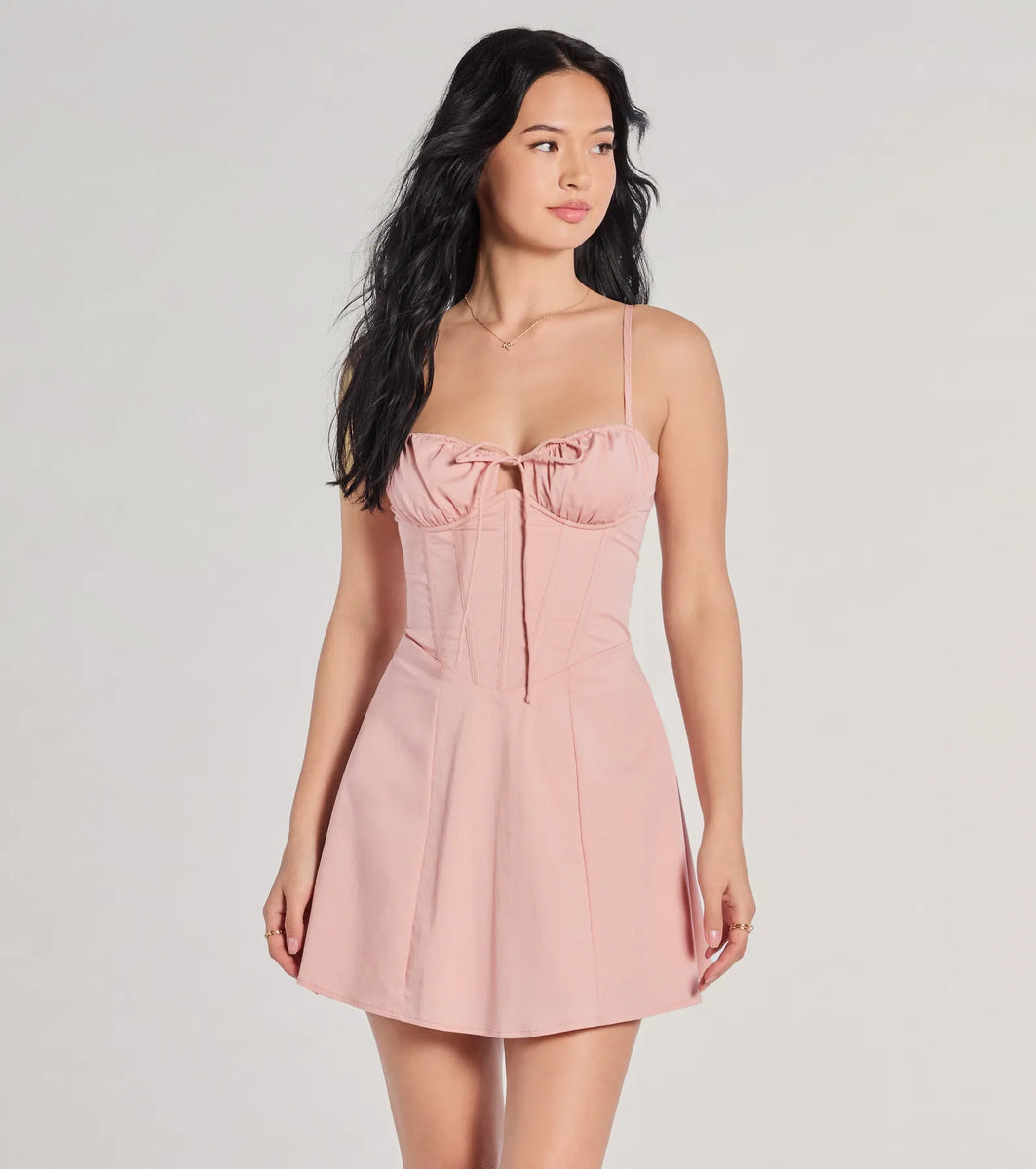 Such A Sweetheart Corset Lace-Up A-Line Short Dress | Windsor