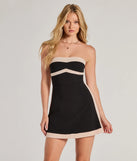 The stunning Adorable Stunner Strapless A-Line Mini Dress provides a chic silhouette and party-ready details that make it a standout black dress for cocktail events, New Year's Eve parties, or as a winter wedding guest look.