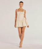 The Flirt It Up Floral Jacquard Satin Corset Skater Dress is a ivory dress, an essential holiday or NYE dress that pairs chic style with versatility making it perfect for cocktail events, New Year's Eve parties, or as a winter wedding guest look.