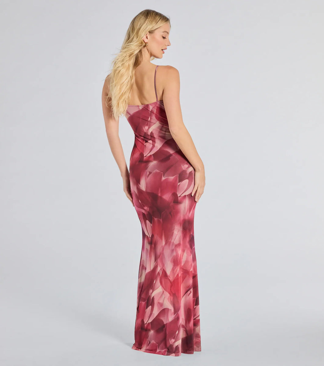 Paradise Beauty Floral Mesh Maxi Dress | Windsor Paradise Beauty Floral Mesh Maxi Dress | Windsor