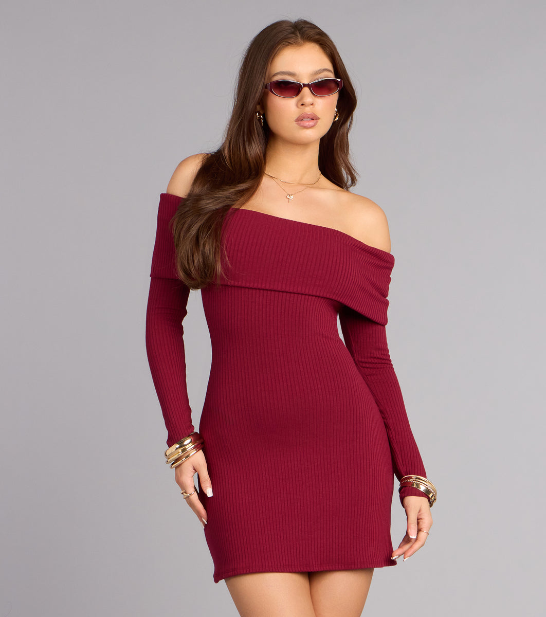 Soft Spoken Confidence Rib Knit Mini Dress | Windsor Soft Spoken Confidence Rib Knit Mini Dress | Windsor