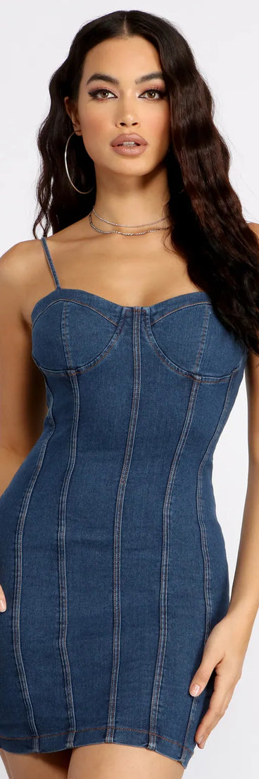 Babe In Denim Mini Dress