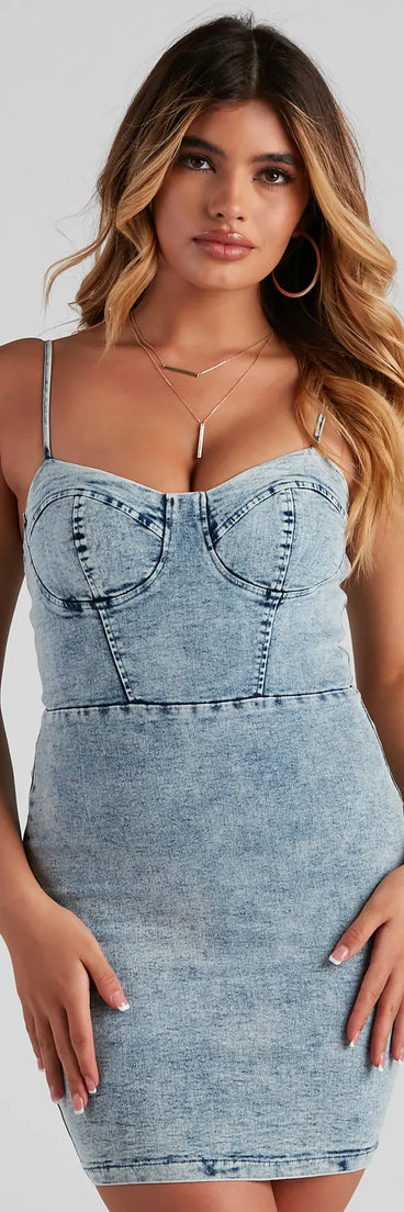 Style Icon Denim Mini Dress