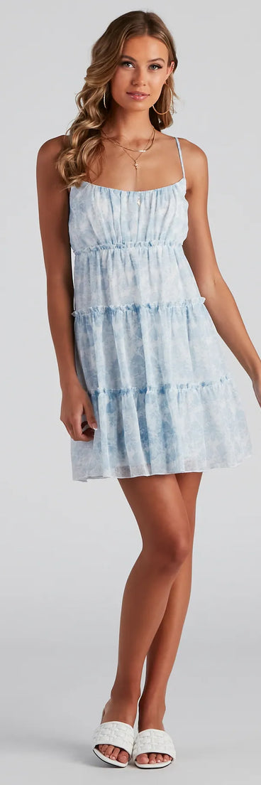 Sway With Me Floral Chiffon Dress
