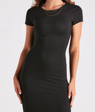 Basic Bae Crew Neck Slit Maxi Dress