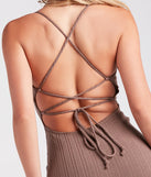 Sultry Style Strappy Back Midi Dress
