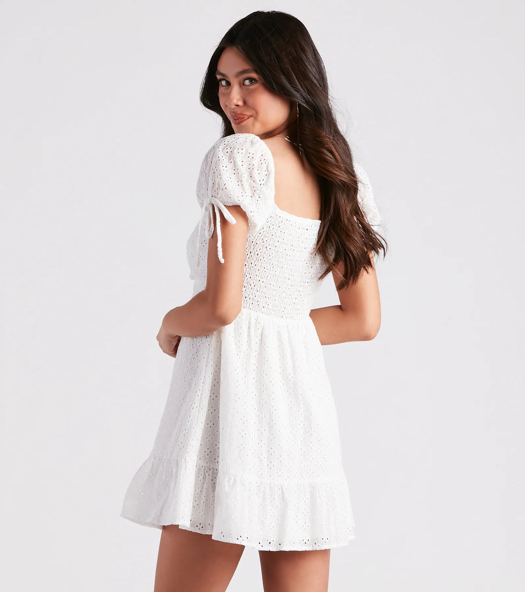 let's get brunch skater dress Weekend Brunch Eyelet Skater Dress
