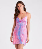 Sunset Babe Satin A-Line Mini Dress