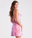 Sunset Babe Satin A-Line Mini Dress