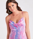 Sunset Babe Satin A-Line Mini Dress
