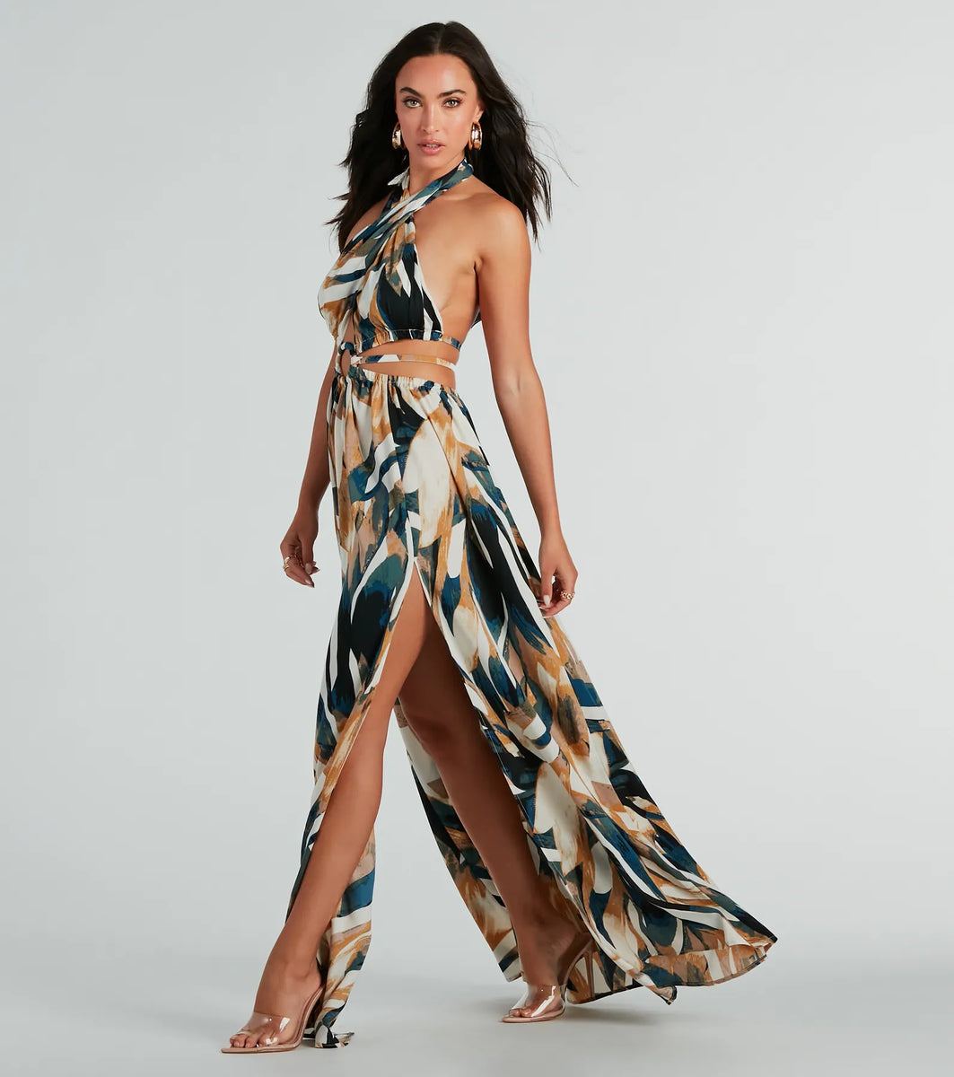 TROPICAL DAYDREAM WOVEN MAXI DRESS
