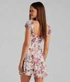 Obsessed With Floral Chiffon Skater Dress
