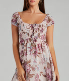 Obsessed With Floral Chiffon Skater Dress