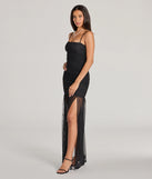 The Striking Impression Sleeveless Slit Mesh Maxi Dress is a casual dress for more than special occasions with a fitted or flowy silhouette and accents in the most recent trends!