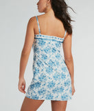 Social Butterfly Square Neck Floral Mini Dress