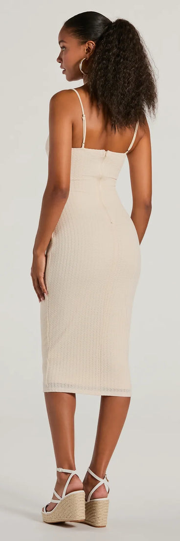 Effortless Blis Sleeveless Bodycon Knit Midi Dress