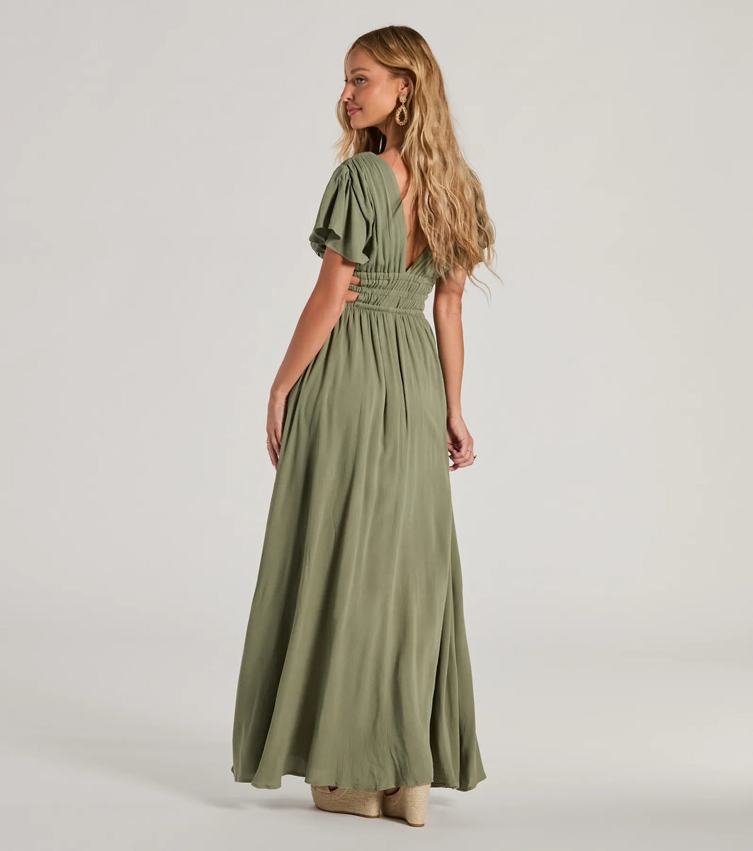 ワンピース sorin Stretchy Rib Cut-out Maxi Dress sorin Stretchy Rib Cut-out Maxi Dress
