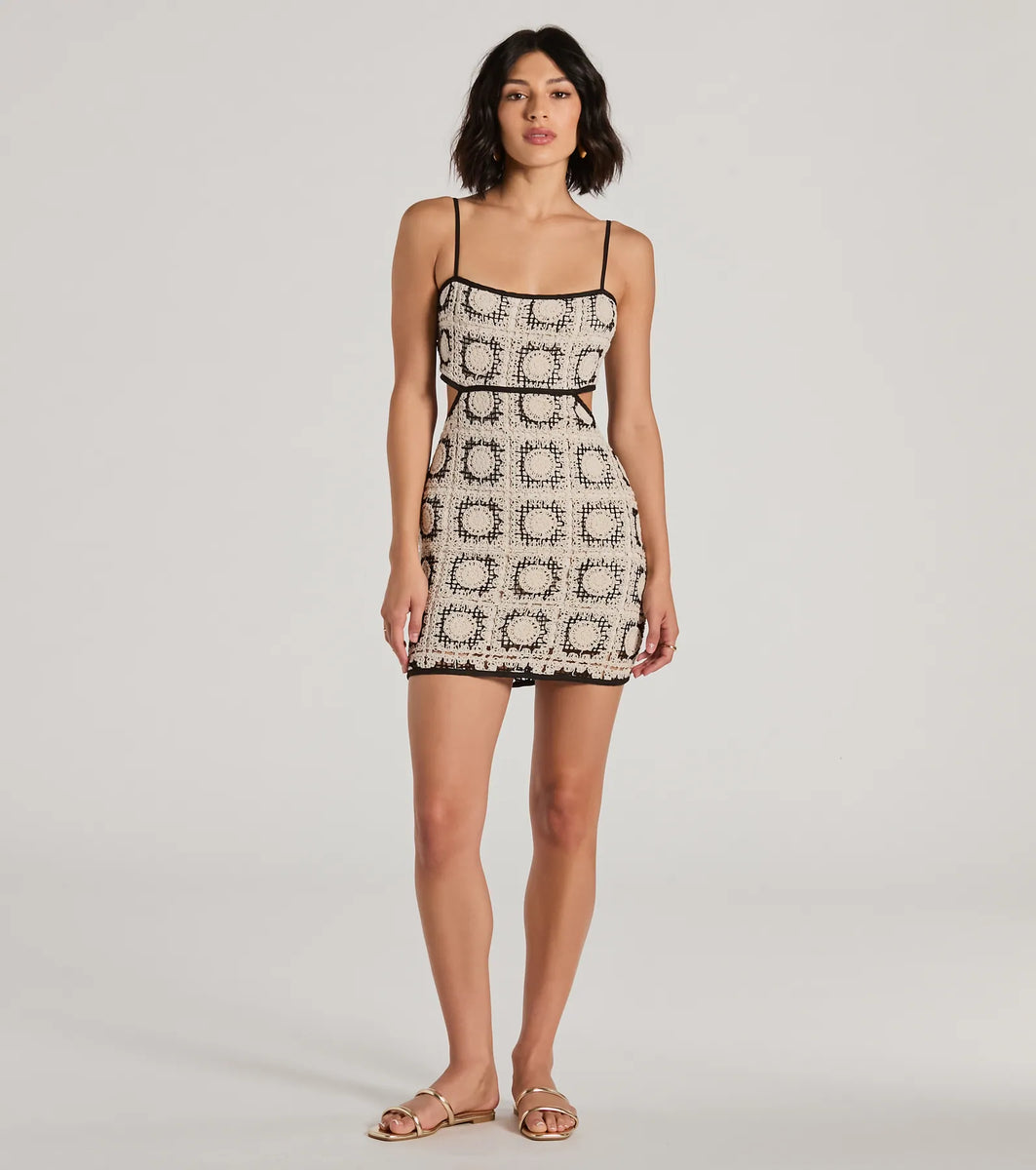 Beachy Babe Tie-Back Crochet Mini Dress | Windsor