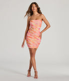The Looking Cute Strapless Tie-Dye Bodycon Mini Dress is a casual dress for more than special occasions with a fitted or flowy silhouette and accents in the most recent trends!