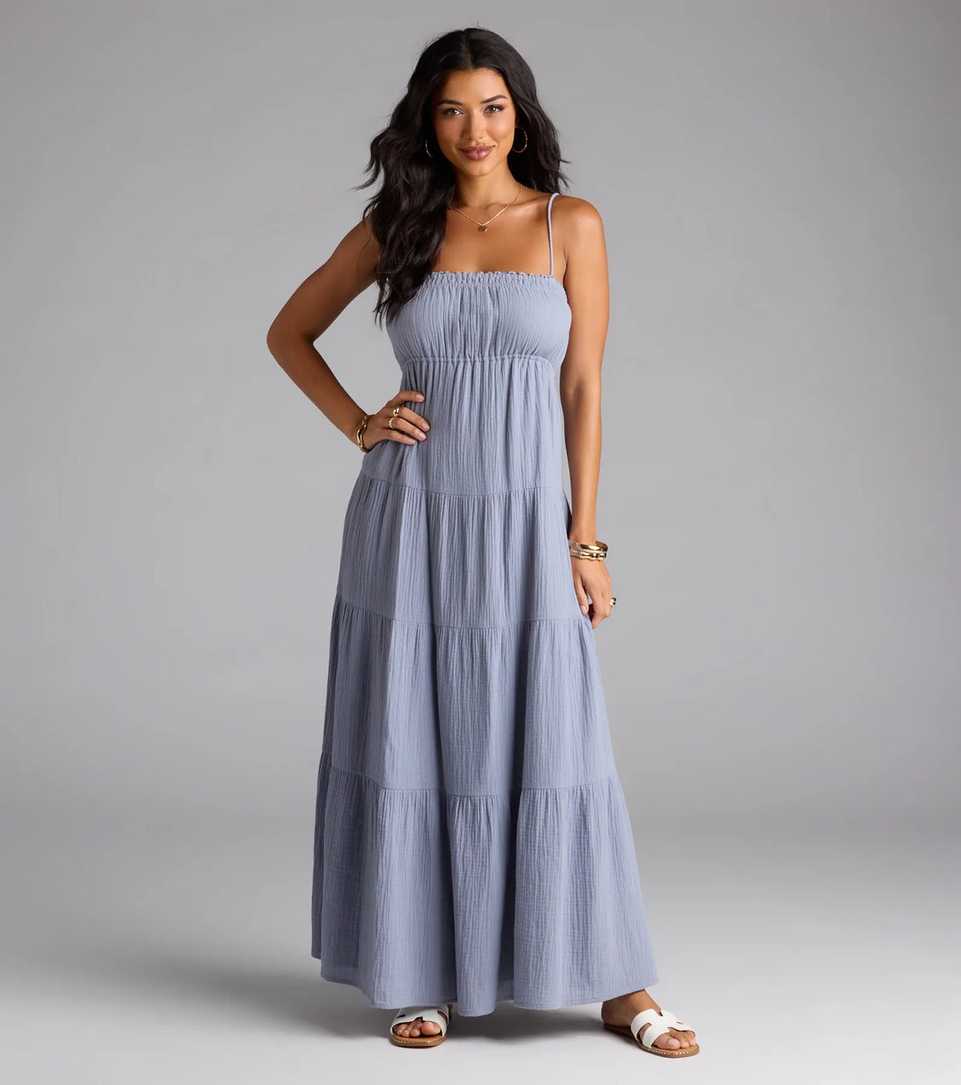 Breezy Like Me Sleeveless Ruffled Maxi Dress | Windsor Breezy Like Me Sleeveless Ruffled Maxi Dress | Windsor