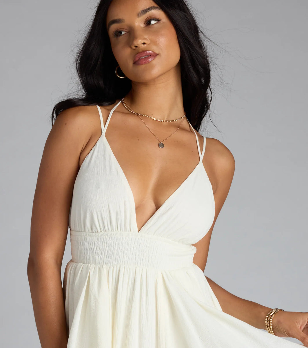 just dreamy maxi dress Just Like A Dream Strappy Back Ruffled Maxi Dress