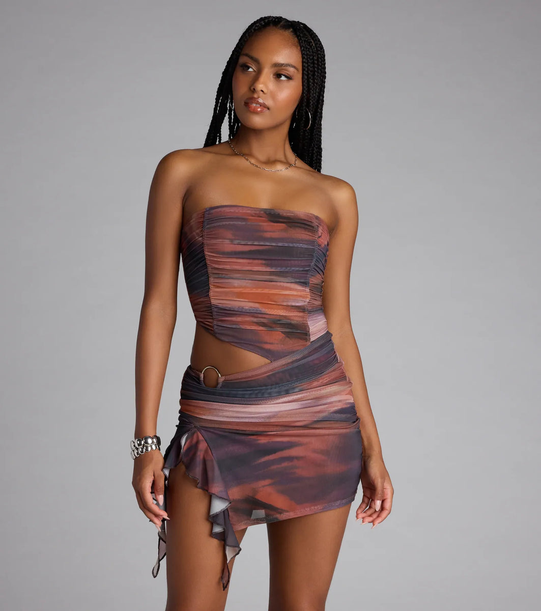 Sunset Sizzle Cutout Mini Dress | Windsor